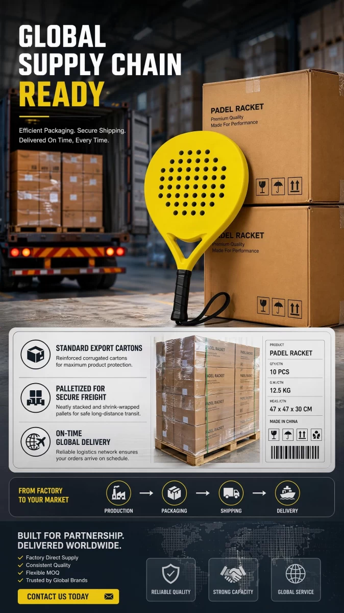 Padel Racket Safety Strap & Honeycomb Core Paddle - High Bounce