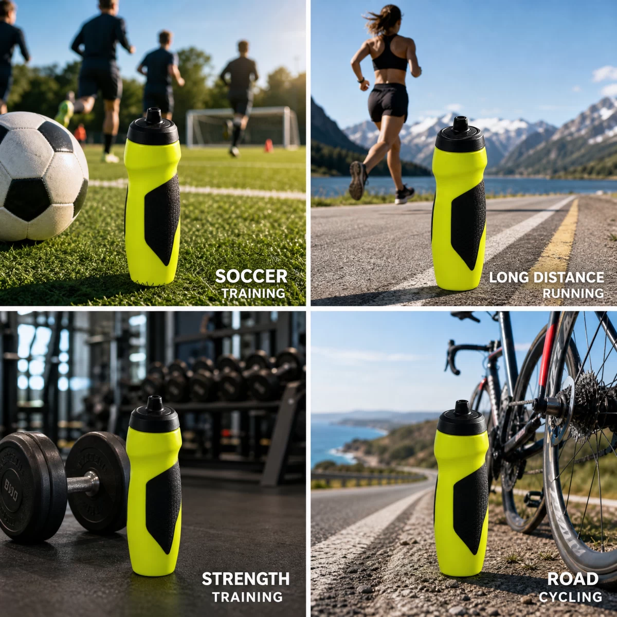 Custom Logo Sports Water Bottle Wholesale | Anti-Slip PE Squeeze Bottle with Large Print Area for Team Branding