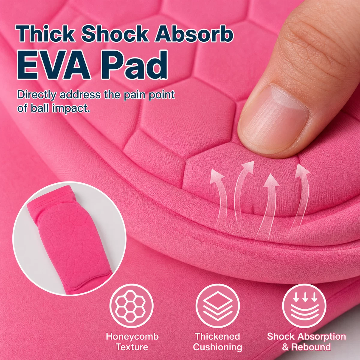 Women Padded Knee Sleeves, Honeycomb EVA Shock Absorption Knee Pads for Soccer Volleyball Cheerleading Dance | Factory OEM Custom Logo Wholesale