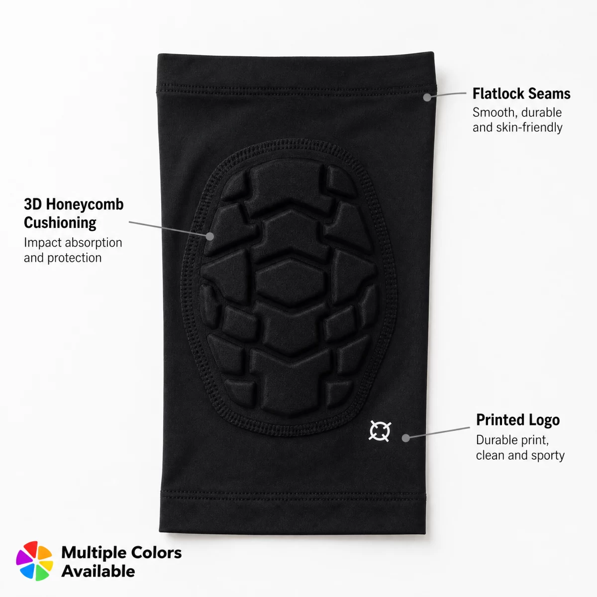 Honeycomb 3D EVA Padded Knee Sleeve, 4-Way Stretch Anti Slip Impact Protection Knee Support for Basketball Cycling Weightlifting Volleyball Rugby | Custom Logo Factory Wholesale