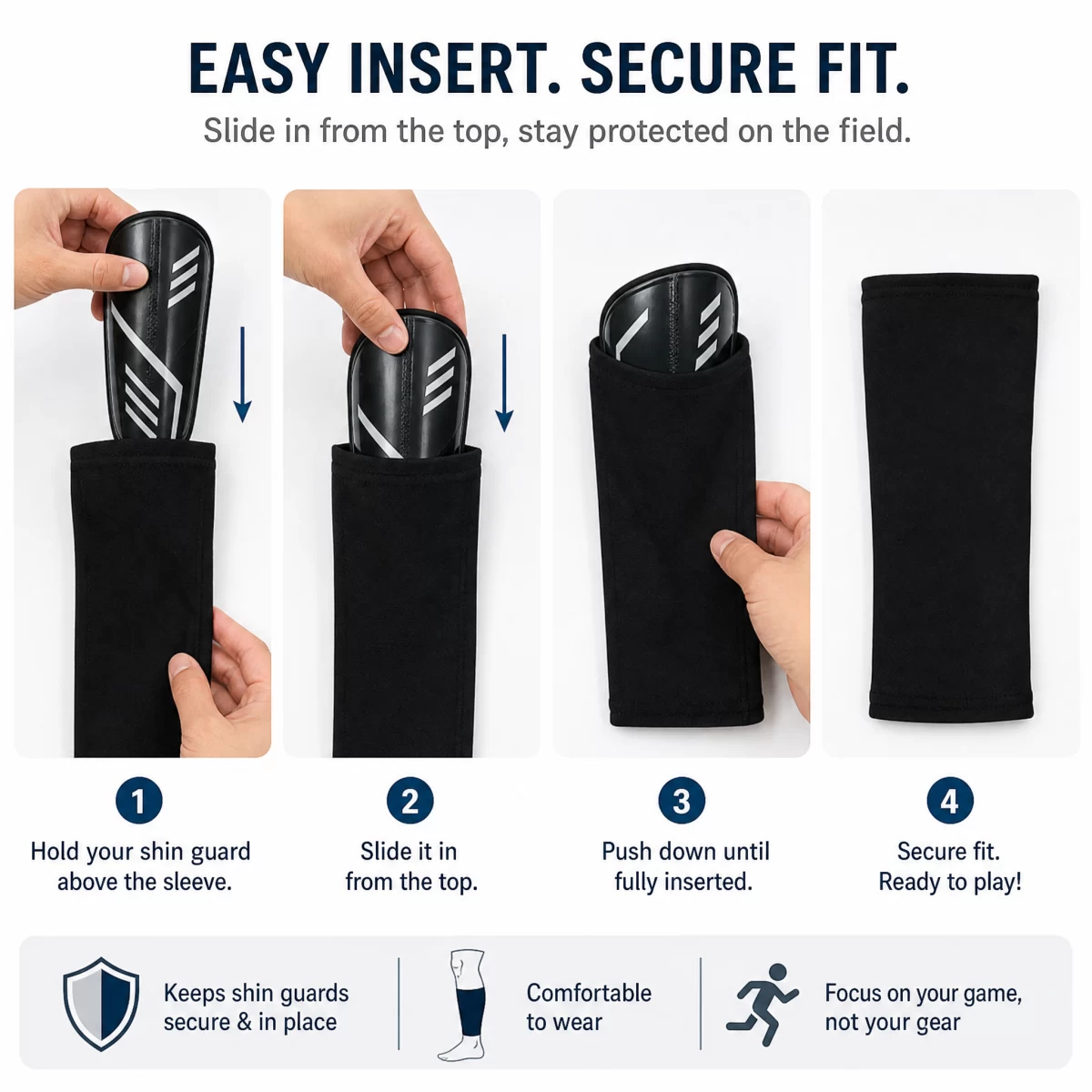 Honeycomb Mesh Shin Guard Sleeve with Built-in Front Pocket, 4-Way Stretch Anti-Shift Calf Compression Sleeves for Youth & Adult Soccer Training Matches | Custom Logo Factory Wholesale