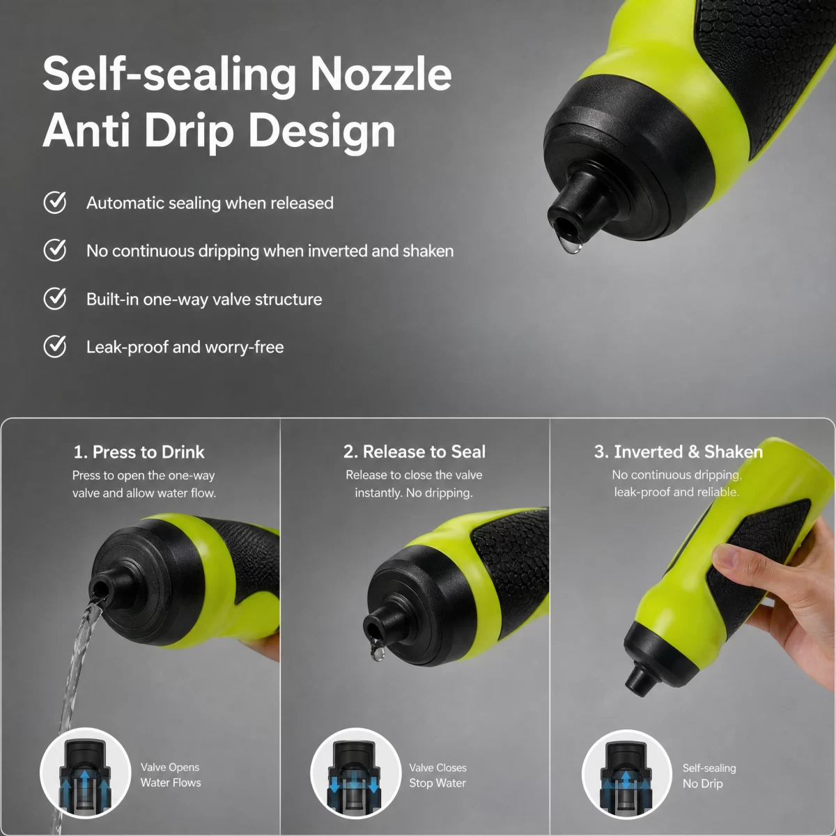 Custom Logo Sports Water Bottle Wholesale | Anti-Slip PE Squeeze Bottle with Large Print Area for Team Branding