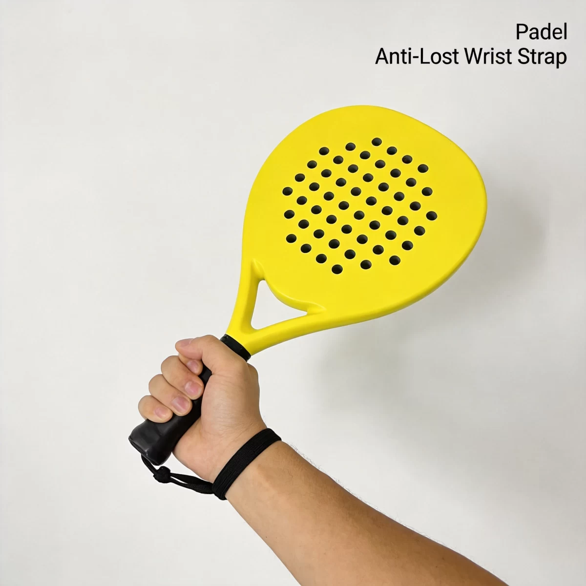 Padel Racket Safety Strap & Honeycomb Core Paddle - High Bounce
